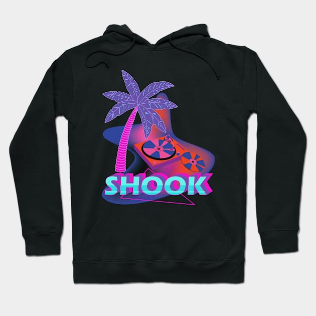 Vaporwave Aesthetic Shook Hoodie by alcoshirts